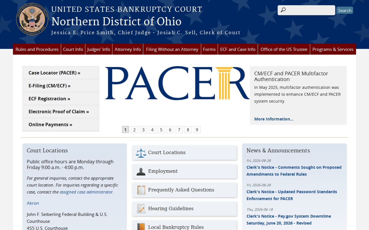 Hancock County case lookup federal bankruptcy court source
