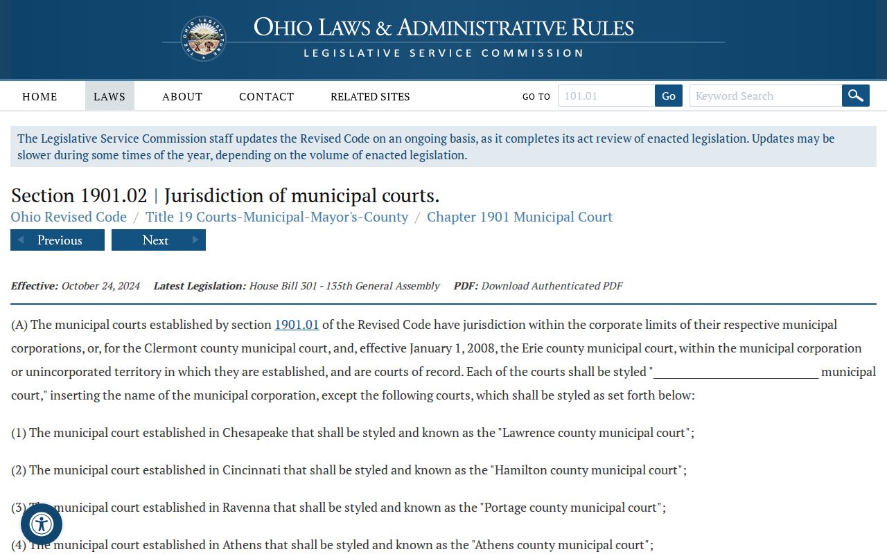 Hancock County traffic tickets municipal court jurisdiction source